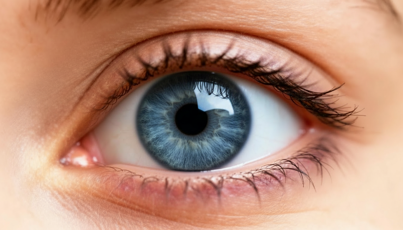 Ojo humano con visión clara y nítida